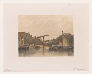 Ansicht des Zwanenburgwal von Adolf Carel Nunnink