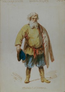 Kostümentwurf für die Oper Ein Leben für den Zaren von M. Glinka, 1887