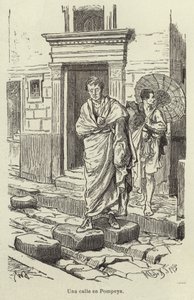 Eine Straße in Pompeji von Adolf Closs