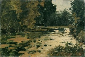 Waldtümpel von Adolf Gustav Ditscheiner