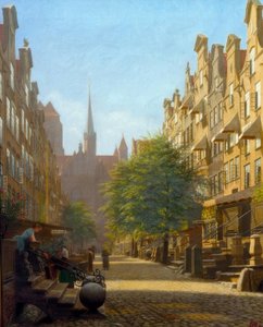 Frauengasse in Danzig von Adolf Heinrich Hansen