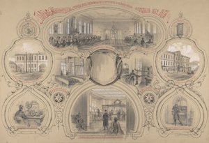 Das neu erbaute Haupttelegrafenamt in St. Petersburg, eröffnet am 14. Oktober 1862, 1862 von Adolf Jossifovich Charlemagne