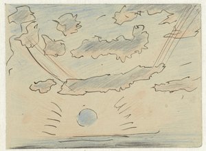 Wolkenstudie mit Sonne von Adolf le Comte