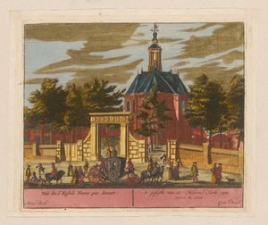 Ansicht der Nieuwe Kerk in Den Haag von Adolf van der Laan (attributed to)