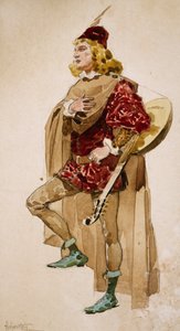 Kostümentwurf von Adolfo Hohenstein (1854-1928) für Zanetto, Oper von Pietro Mascagni (1863-1945) von Adolfo Hohenstein