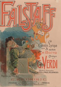 Plakat für die Oper Falstaff von Giuseppe Verdi, 1894