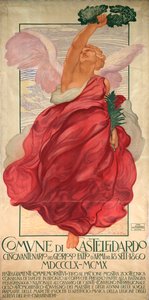 Plakat zum fünfzigsten Jahrestag der Schlacht von Castelfidardo