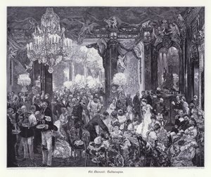 Ball-Supper (Gravur) von Adolph Friedrich Erdmann von (after) Menzel