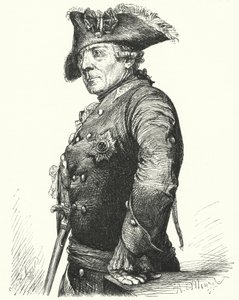 Friedrich der Große, König von Preußen (Stich) von Adolph Friedrich Erdmann von (after) Menzel