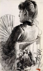 Dame mit Fächer, 1885