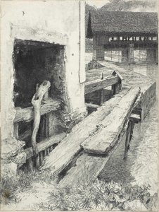 Schleuse von Adolph Menzel