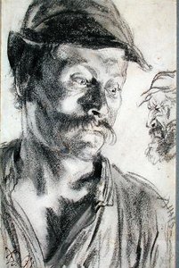 Studie für Die Eisenwarenhändler von Adolph Menzel