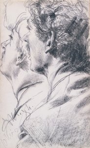 Der Kopf eines jungen Mannes im Profil nach links, 1884