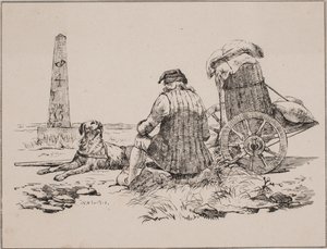 Der Hausierer und sein Hund von Johan Adolph Kittendorff