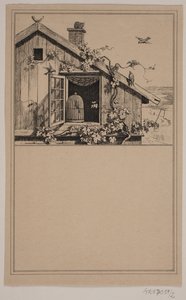 Die Gefangenen und die Freien. Nr. 1 in Chr. Winther und M. Rørbye, "25 Bilder für kleine Kinder" von Johan Adolph Kittendorff
