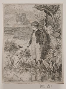 Ein fischender Junge von Johan Adolph Kittendorff