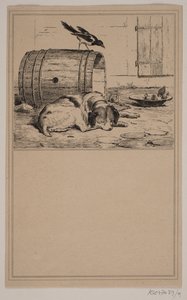 Hundetrog. Nr. 8 in Chr. Winther und M. Rørbye, "25 Bilder für kleine Kinder" von Johan Adolph Kittendorff