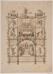 Gedenkblatt zum Künstlerkarneval am 3. März 1854 von Johan Adolph Kittendorff