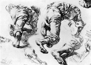 Eine Seite mit Skizzen, 1913