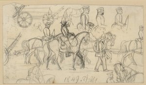 Artillerie- und Reiterstudien von Adolph Menzel