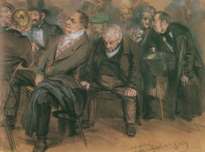 Bürgerliche Deutsche in einer öffentlichen Versammlung, 1849 von Adolph Menzel