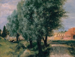 Baustelle mit Weiden, 1846