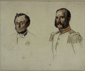 Hofrat E. Dohme, Hofrat Schulz. Studie zum Gemälde "Krönung Wilhelms I. in Königsberg" von Adolph Menzel