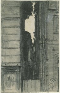 Kissingen: Enger Durchblick zwischen zwei Häusern von Adolph Menzel
