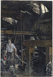 Schmiede in Gastein von Adolph Menzel