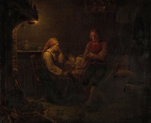 Eltern am Bett ihres kranken Kindes