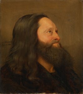 Porträtstudie eines alten Mannes von Adolph Tidemand