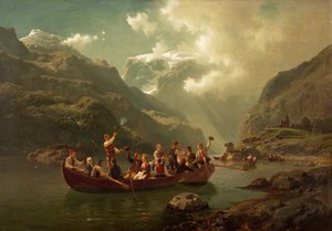 Hochzeit in Hardanger von Adolph Tidemand