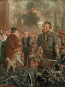 Besuch im Eisenwalzwerk von Adolph Menzel