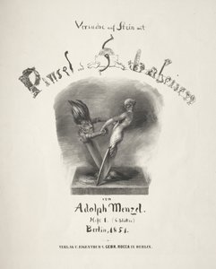 Essay über Stein mit Pinsel und Schaber von Adolph Menzel