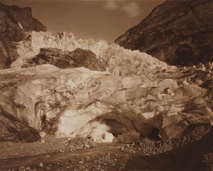 Schweiz. Grindelwald, Oberer Gletscher, Quelle der Lütschine