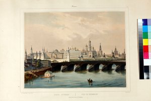 Ansicht des Moskauer Kremls von Adolphe Cuvillier