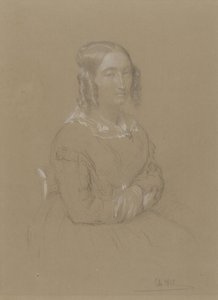 Damenporträt von Adolphe Felix Cals
