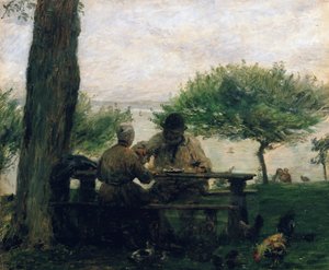 Das Mahl in Honfleur, 1875 von Adolphe Felix Cals