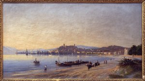 Panorama von Cannes vom Ufer aus von Adolphe Fioupou
