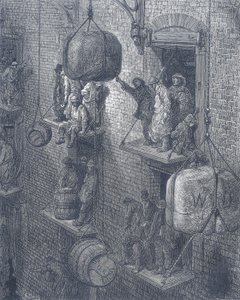 Lagerhaltung in der Stadt, 1872 von Adolphe Francois Pannemaker