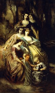Kaiserin Eugenie und ihre Begleiter