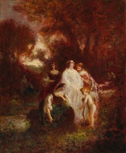 Figuren im Wald, ca. 1857-1862 von Adolphe Joseph Thomas Monticelli