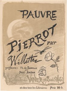 Plakat für Pauvre Pierrot von Adolphe Léon Wilette von Adolphe Leon Willette