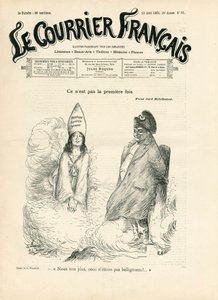 Cover von „Le Courrier francais“, Nummer 33, Satirique en N & B von Adolphe Leon Willette