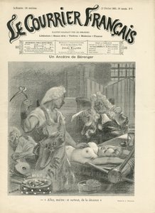 Illustration von Adolphe dit Willette (1857-1926) für das Titelblatt von Le Courrier français von Adolphe Leon Willette