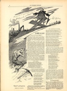 Der englische Kurier, Satirisch in Schwarz-Weiß von Adolphe Leon Willette
