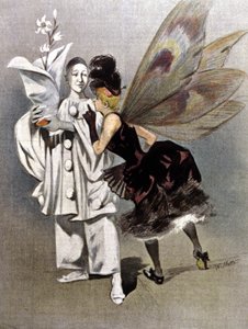 Pierrot und die gute Fee von Colombine von Adolphe Leon Willette