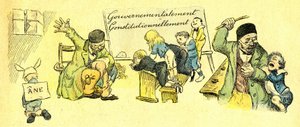Hartes Leben der Schüler an der Saint Boniface Institution in Paris im Jahr 1867 von Adolphe Leon Willette