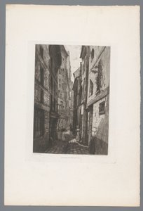 Ansicht der Rue Saint Éloi von Adolphe Martial Potemont