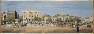 Gesamtansicht der Theater des Boulevard du Temple, 1862 von Adolphe Martial Potemont